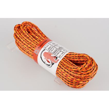 Mamutec touw PA Paraloc oranje-zwart 8mm 10m