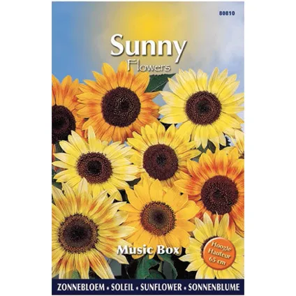 Sunny flowers zaden zonnebloem music box