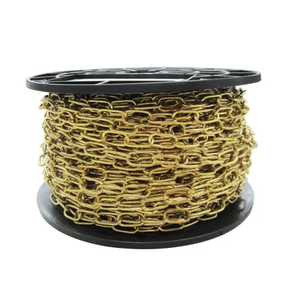 Chaîne décorative Sencys acier laitonné doré 2mmx1m