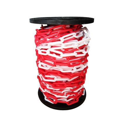 Chaîne de sécurité Sencys polyéthylène rouge/blanc 6mm