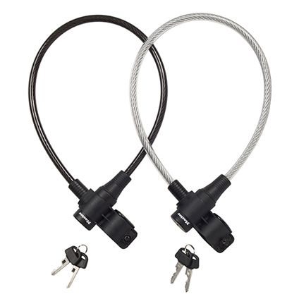 Câble antivol avec support Master Lock rigide acier 65 cm
