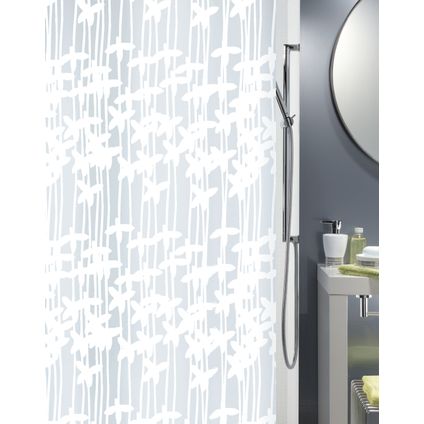 Rideau de douche Spirella Sarong blanc 180 cm