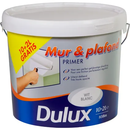 Primer Dulux Colours Muur & Plafond wit 10L + 2L gratis