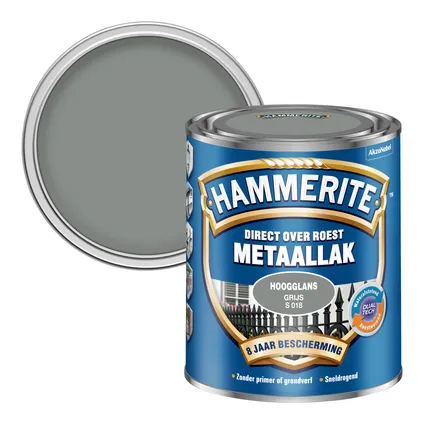 Laque métal Hammerite gris brillant 750ml