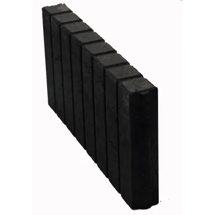 Decor palissade recht zwart 25x50x6cm 2