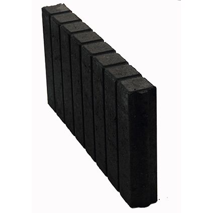 Decor palissade recht zwart 35 x 50cm