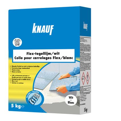 Colle pour carrelages Knauf 'Flex' blanc 5kg