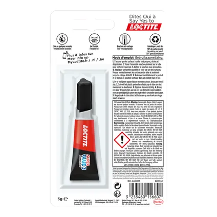 Colle instantanée Loctite Power Flex Super Glue-3 3gr 3