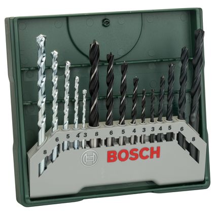 Ensemble de perceuses Bosch Mini X-line - 15 pièces