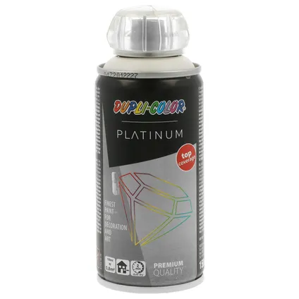 Peinture spray Dupli-Color Platinum blanc crème RAL9001 satin 150ml