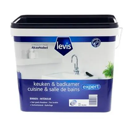 Peinture cuisine et salle de bains Levis Expert mat blanc 2,5L