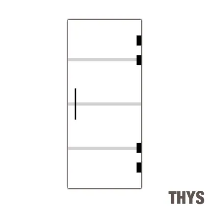 Porte en verre Sécurit Thys 'Thytan T24' 73cm 4