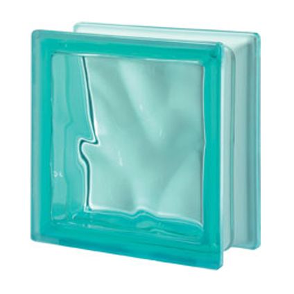 Brique de verre Verhaert 'Turchese' turquoise