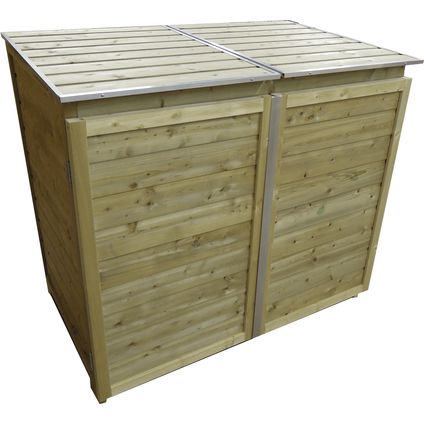 Lutrabox afvalcontainerkast 2 containers 141x90x122cm