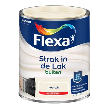 FLEXA STRAK IN DE LAK HOOGGLANS IVOORWIT 750 ML