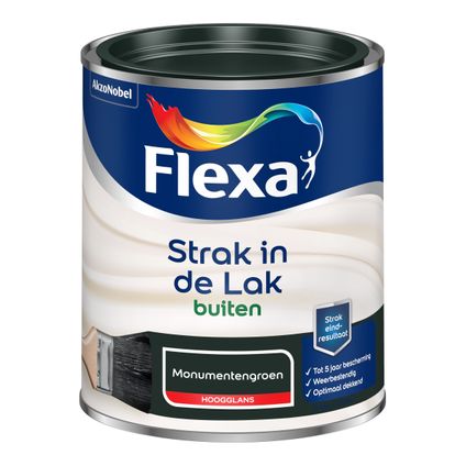 FLEXA STRAK IN DE LAK HOOGGLANS MONUMENTENGROEN 750 ML