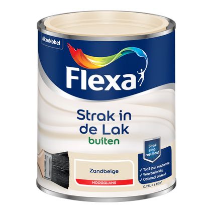 FLEXA STRAK IN DE LAK HOOGGLANS ZANDBEIGE 750 ML