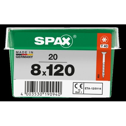 Spax universeel schroef 'T-star' Wirox 8x120mm 20 stuks