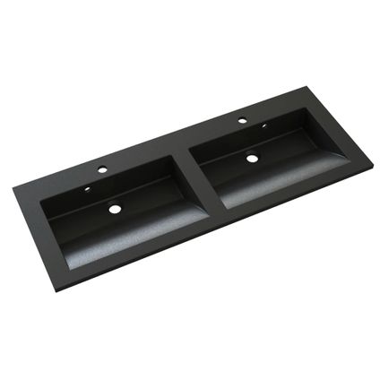 Allibert wastafel Slide solid surface 120cm zwart graniet
