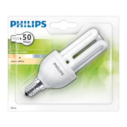 motor gebruiker dialect Philips spaarlamp stick 11W E14 (kleine fitting)