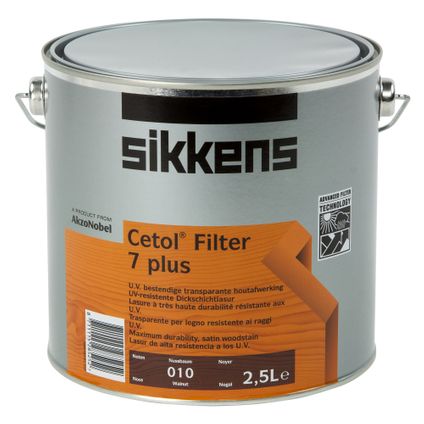 Lasure Sikkens 'Cetol Filter 7 plus' satiné noyer 2,5L