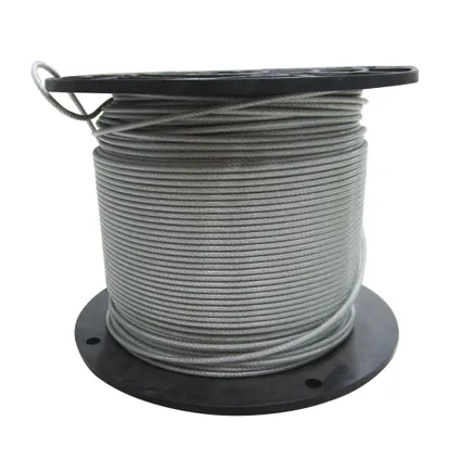 Câble d'acier Sencys galvanisé 3mm PVC 1m
