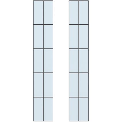 CanDo glas in lood 10-ruits Traditional Muiden 201,5 x 93cm 2 stuks
