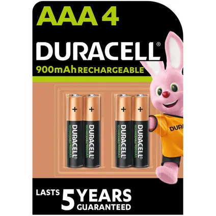 Pile rechargeable Duracell NI-MH staych AAA 800MAH 4 pièces