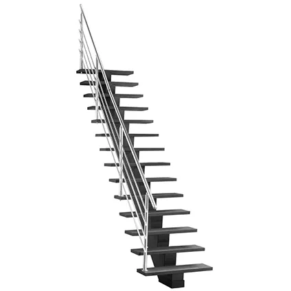 Escalier contemporain avec limon central Sogem 'Gomera' 14 treden - kit