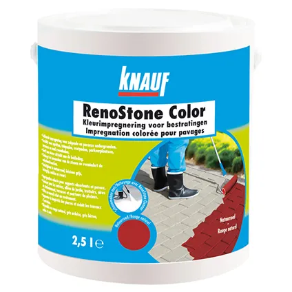 Knauf kleurimpregnering 'RenoStone Color' rood 2,5 L