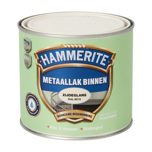 Hammerite metaallak binnen zijdeglans RAL 9010 500ml