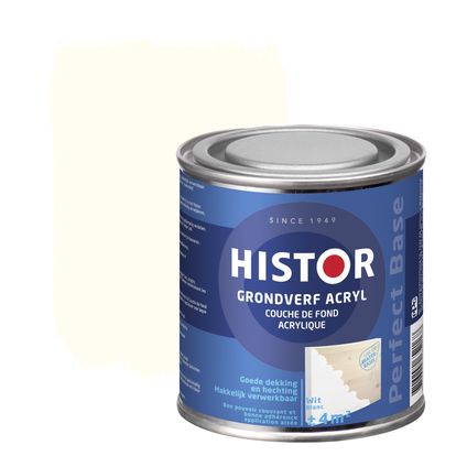 Histor Perfect Base Grondverf Acryl 7000 Wit 0,25 Ltr
