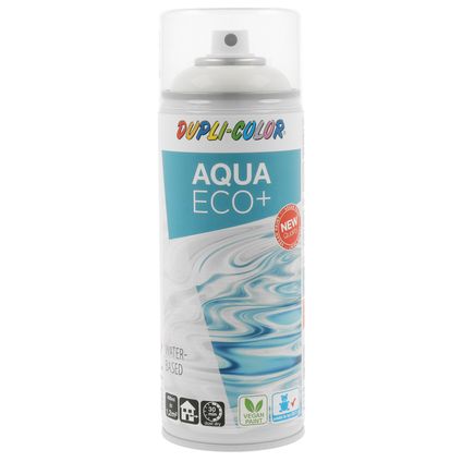 Dupli-Color spuitbus Aqua Eco+ zuiver wit glans RAL9010 350ml