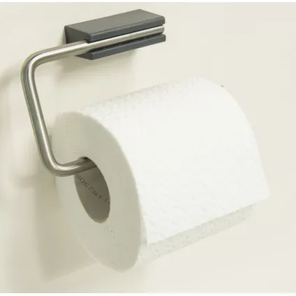 Porte-rouleau de papier toilette Tiger Cliqit acier inoxydable brossé/gris foncé 4