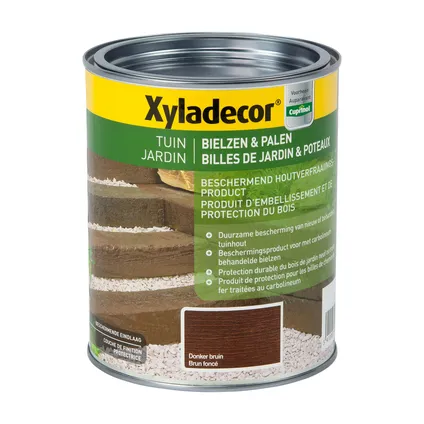 Xyladecor Bielzen & Palen houtbehandeling zijdeglans donkerbruin 1L