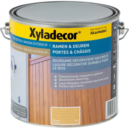 Xyladecor decoratieve houtbeits Ramen & Deuren kleurloos zijdeglans 2,5L