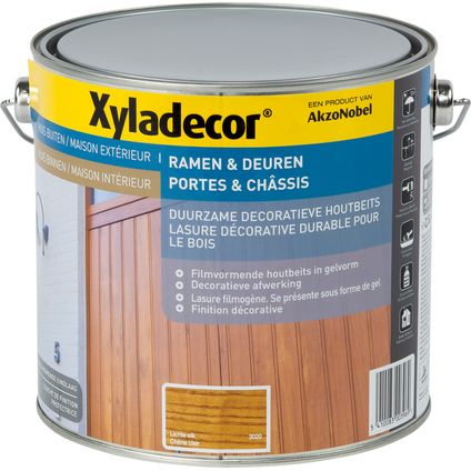 Xyladecor decoratieve houtbeits Ramen & Deuren lichte eik zijdeglans 2,5L