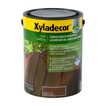Xyladecor tuinhoutbeits Waterproof lichte eik mat 5L