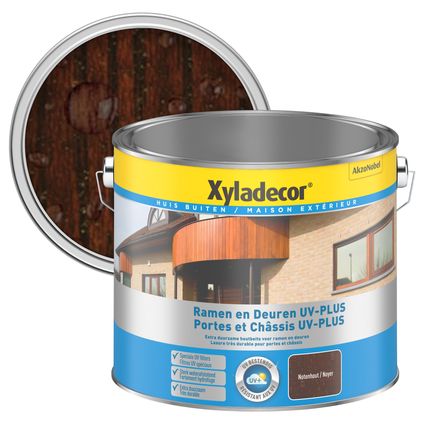 Xyladecor decoratieve houtbeits Ramen & Deuren UV-Plus notenhout zijdeglans 2,5L