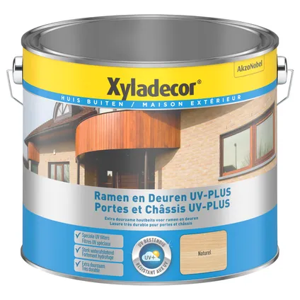 Xyladecor decoratieve houtbeits Ramen & Deuren UV-Plus kleurloos zijdeglans 2,5L 2