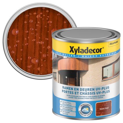 Xyladecor decoratieve houtbeits Ramen & Deuren UV-Plus mahonie zijdeglans 750ml