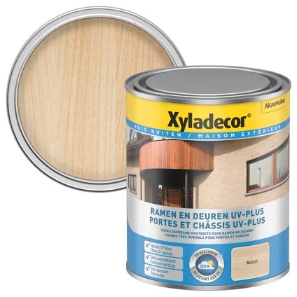 Xyladecor decoratieve houtbeits Ramen & Deuren UV-Plus kleurloos zijdeglans 750ml