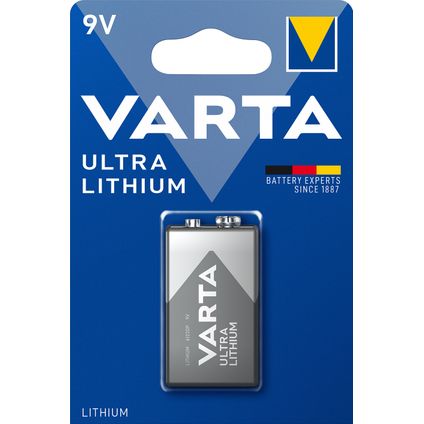 Batterie Varta pour détecteur de fumée lithium 9V