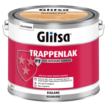 Glitsa acryl trappenlak zijdeglans transparant 2,5L 2