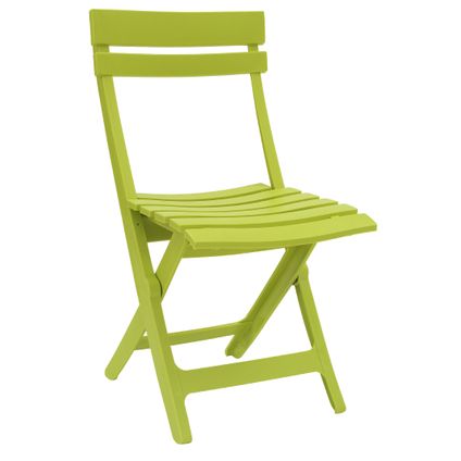 Chaise de jardin Grosfillex Miami pliable résine vert anis
