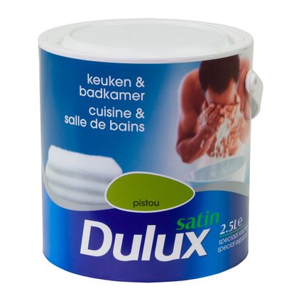 Dulux muurverf Keuken & Badkamer pistou satin 2,5L