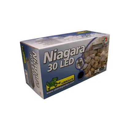 Niagara 30 cascade en acier inoxydable avec éclairage LED 10x30x12,5cm
 6