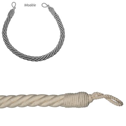 Gordijnkoord kabel ivoor/katoen 23 mm