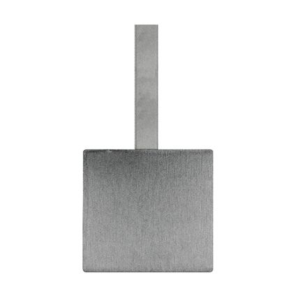 Gordijnkoord magnetisch vierkant zilver mat