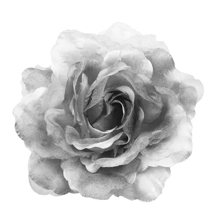 Fleur pince à rideau gris